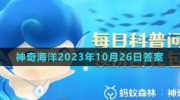 《支付寶》神奇海洋2023年10月26日答案