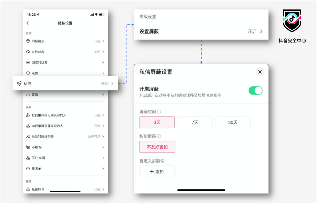 抖音加強網暴治理，新增私信屏蔽詞設置等功能